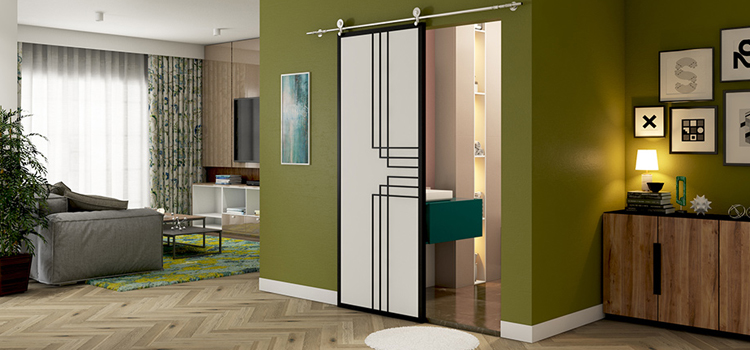 sliding bathroom door installation in Northeast Edmonton