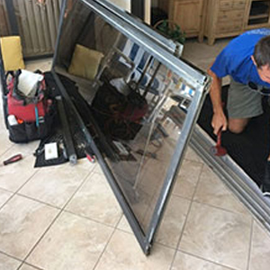 sliding glass door frame repair Northeast Edmonton